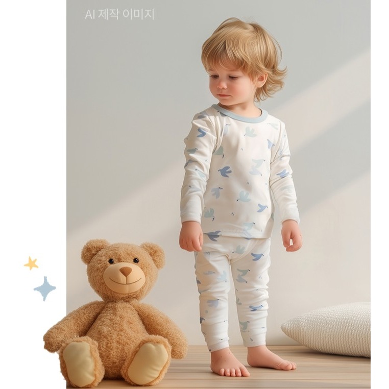 現貨｜ 韓國Dono&Dono / 旗下新品牌Maken Merk 頂級莫代爾家居服 嬰幼兒  寶寶薄長袖睡衣-規格圖10