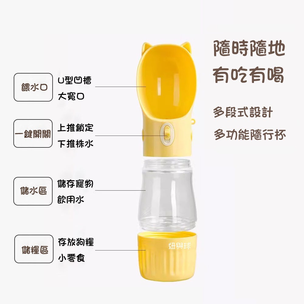 【妞與球】【台灣現貨24h出貨】外出便攜 寵物飲水器-細節圖7