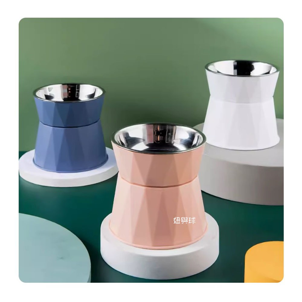 【妞與球】【台灣現貨】寵物狗碗 貓碗 寵物碗 、寵物餵食碗、寵物可調式寵物碗、貓咪碗架、護頸寵物碗-細節圖3