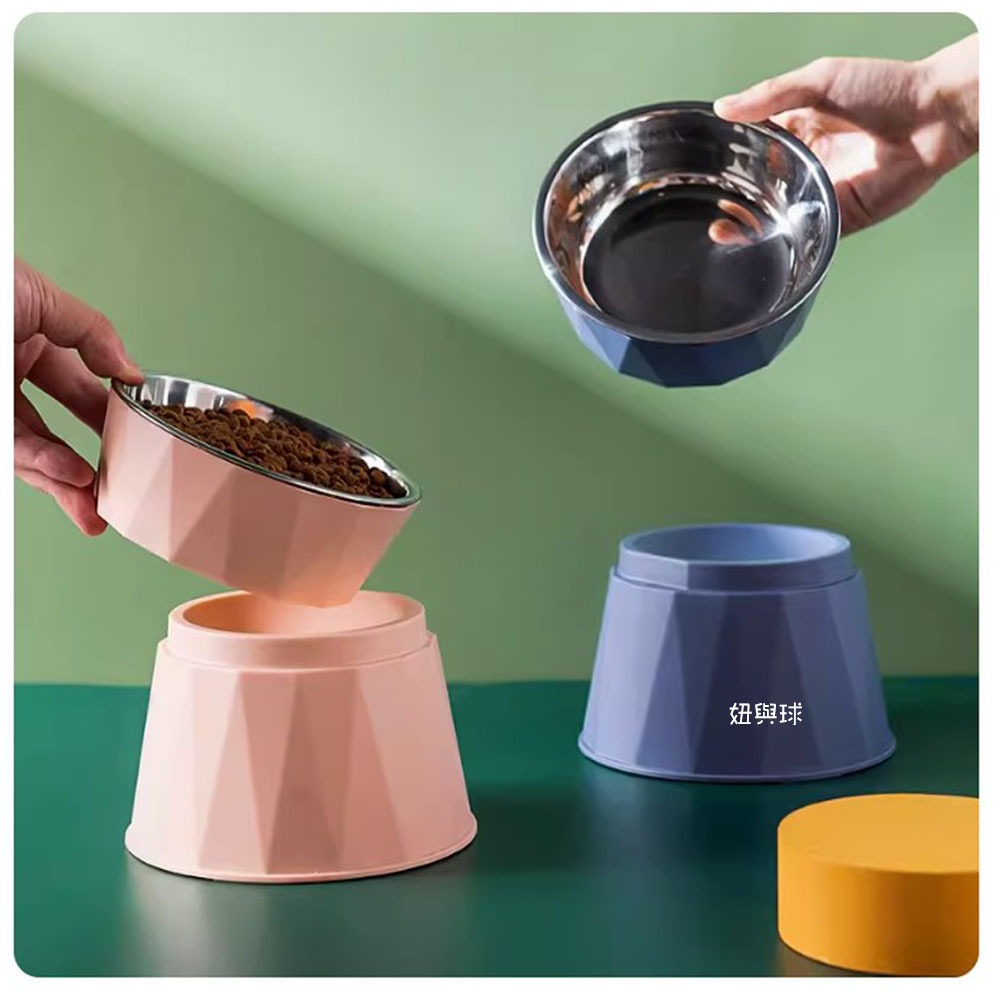 【妞與球】【台灣現貨】寵物狗碗 貓碗 寵物碗 、寵物餵食碗、寵物可調式寵物碗、貓咪碗架、護頸寵物碗-細節圖4