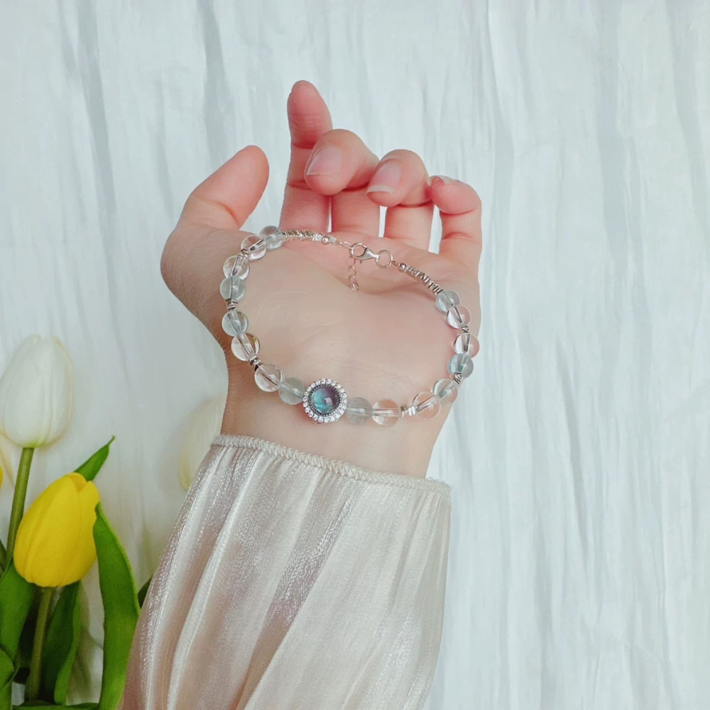 🌸媽祖加持保佑🌸海藍寶+白水晶🌸+配件-細節圖4