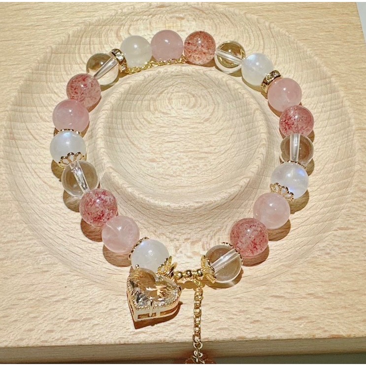 ✨不用等/現貨✨草莓晶+粉水晶+藍月光-細節圖2