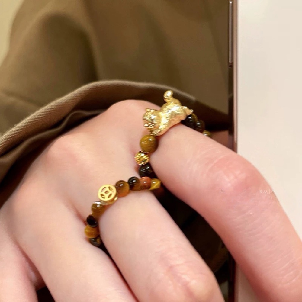 🌟現貨🌟虎眼石戒指-細節圖2