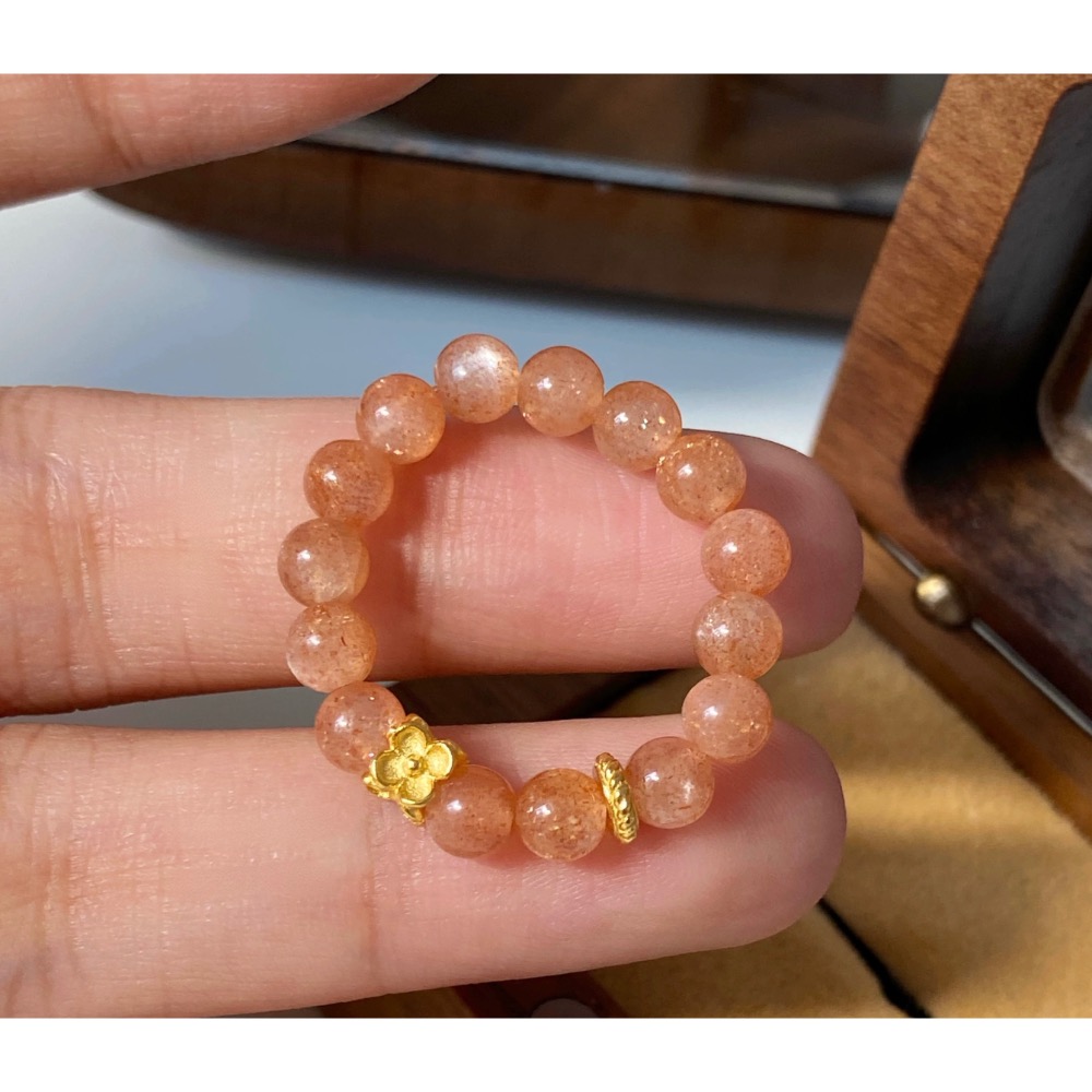 🌟金沙橙月光石戒指🌟-細節圖2