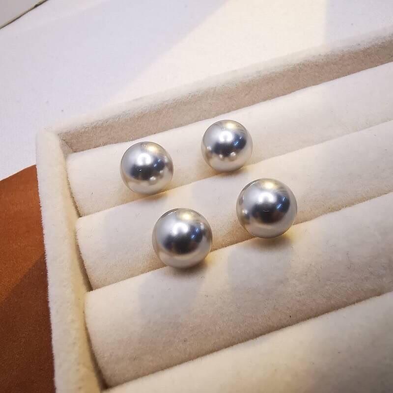 《真愛鍊Cherish 》S925通體純銀水晶珍珠 施家人造珍珠耳環 優雅時尚流行 銀樓銀飾-細節圖3