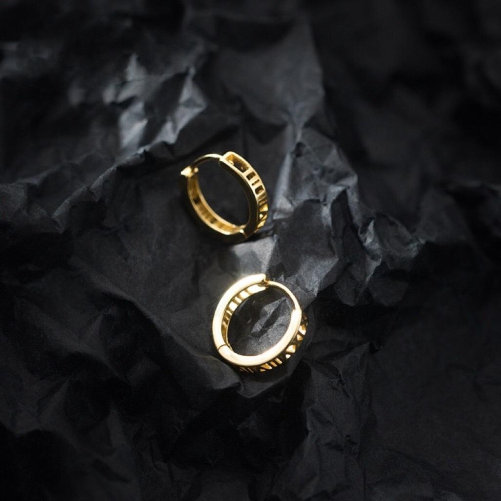 《真愛鍊Cherish 》S925通體純銀耳扣耳環 鏤空寬版時尚設計 男女耳圈圈圈耳環 通體純銀耳圈 銀樓銀飾-細節圖6