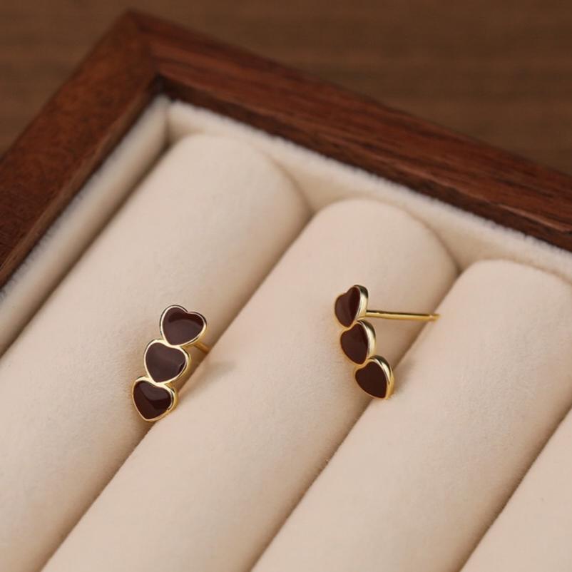 《真愛鍊Cherish 》S925通體純銀耳環 美拉德風多款造型 流行時尚 銀樓銀飾-細節圖3