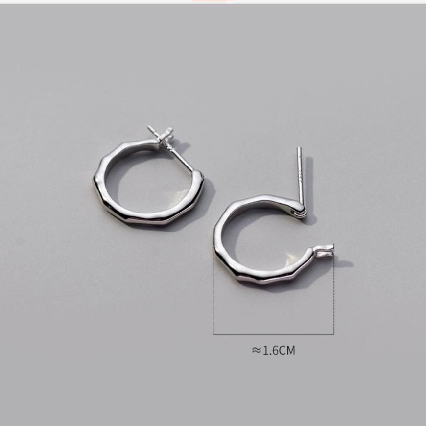 《真愛鍊Cherish 》S925通體純銀耳扣耳環 波浪厚實切面時尚設計 耳圈圈圈耳環 通體純銀耳圈 銀樓銀飾-細節圖5