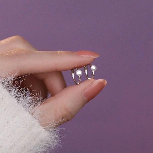 《真愛鍊Cherish 》S999通體足銀天然淡水珠耳扣耳環 圈圈耳環耳圈 小巧有型 銀樓銀飾-細節圖3