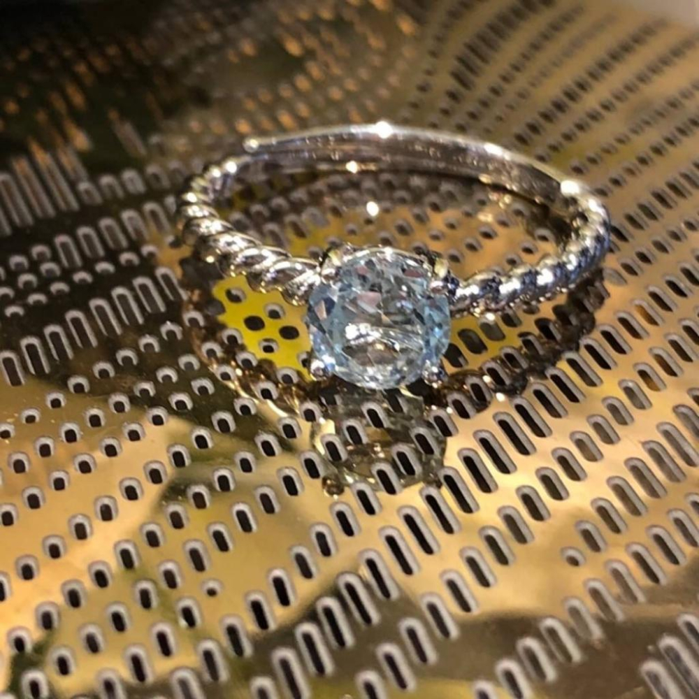 《真愛鍊Cherish》天然托帕石S925通體純銀戒指 寶石完美  托帕石珠寶花式切工 財富能量信心-細節圖8