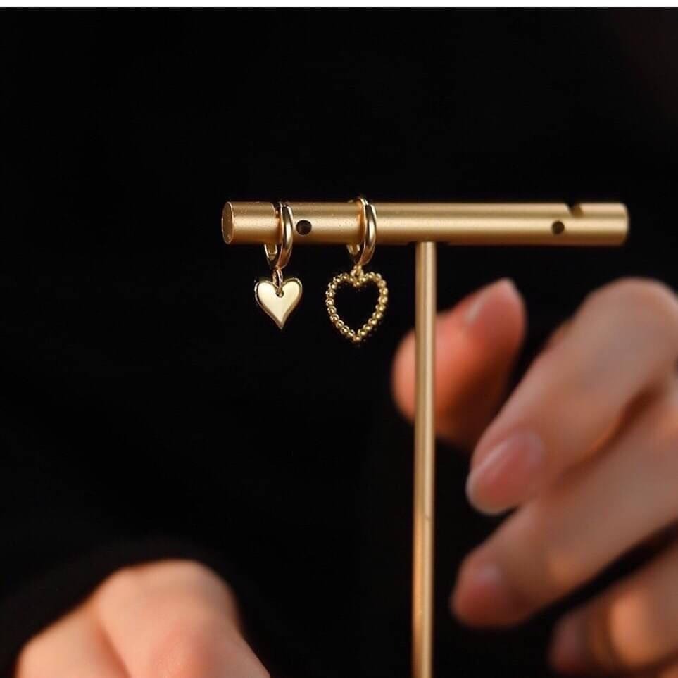 1購買量多可以面交0966728752純銀耳扣不對稱的設計愛心造型可以帶著洗澡和睡覺-細節圖3