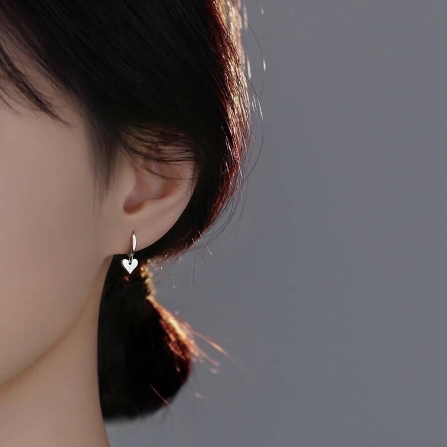 1購買量多可以面交0966728752純銀耳扣不對稱的設計愛心造型可以帶著洗澡和睡覺-細節圖5