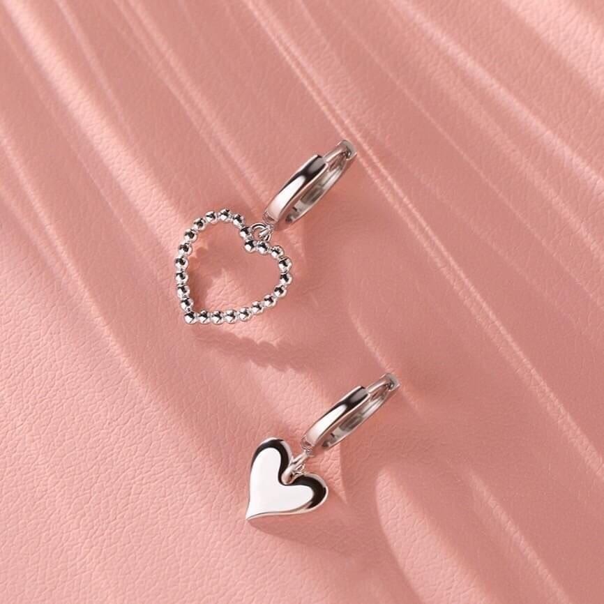 1購買量多可以面交0966728752純銀耳扣不對稱的設計愛心造型可以帶著洗澡和睡覺-細節圖6