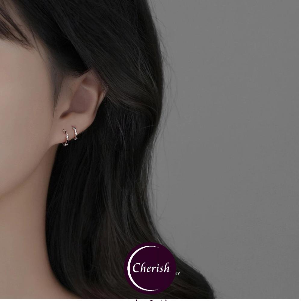 《真愛鍊Cherish 》S999足銀耳扣耳環 男女莫比烏斯造型 耳扣耳環 圈圈耳環 耳圈 男款耳扣耳圈 純銀耳環-細節圖6