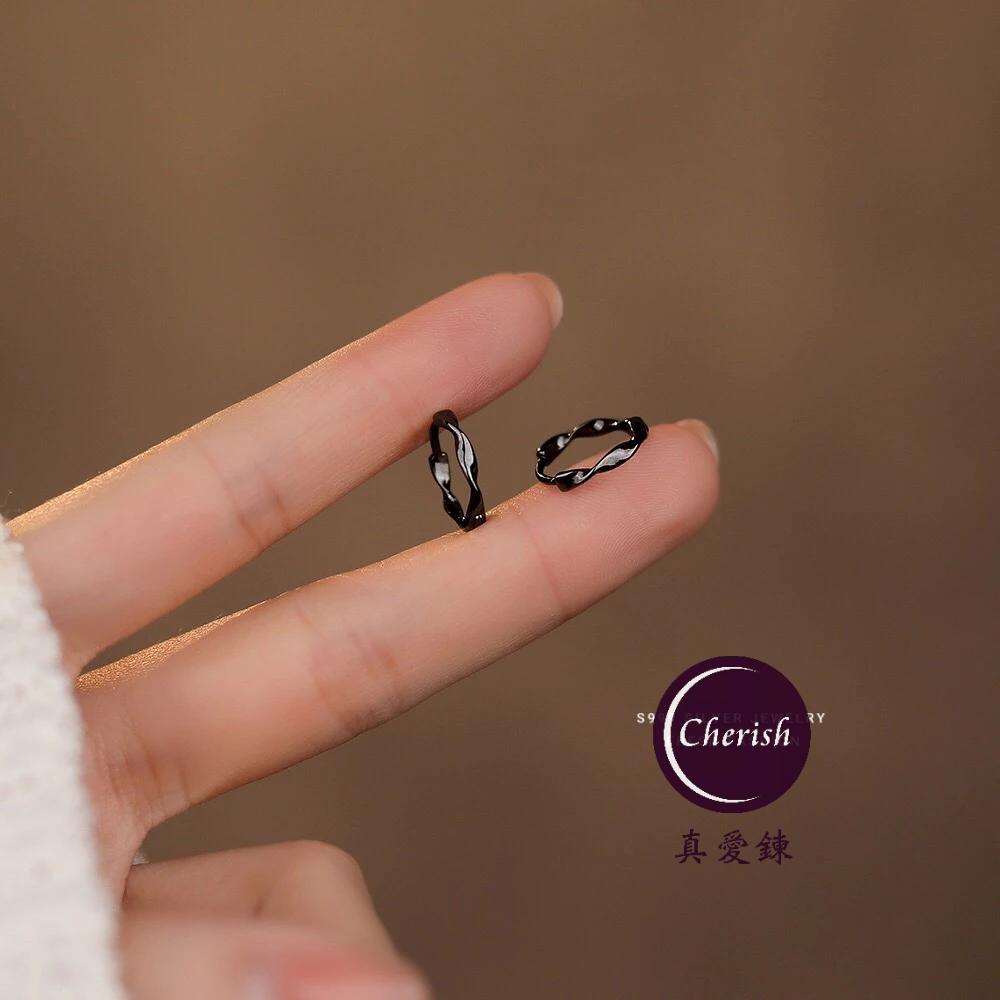 《真愛鍊Cherish 》S999足銀耳扣耳環 男女莫比烏斯造型 耳扣耳環 圈圈耳環 耳圈 男款耳扣耳圈 純銀耳環-細節圖7