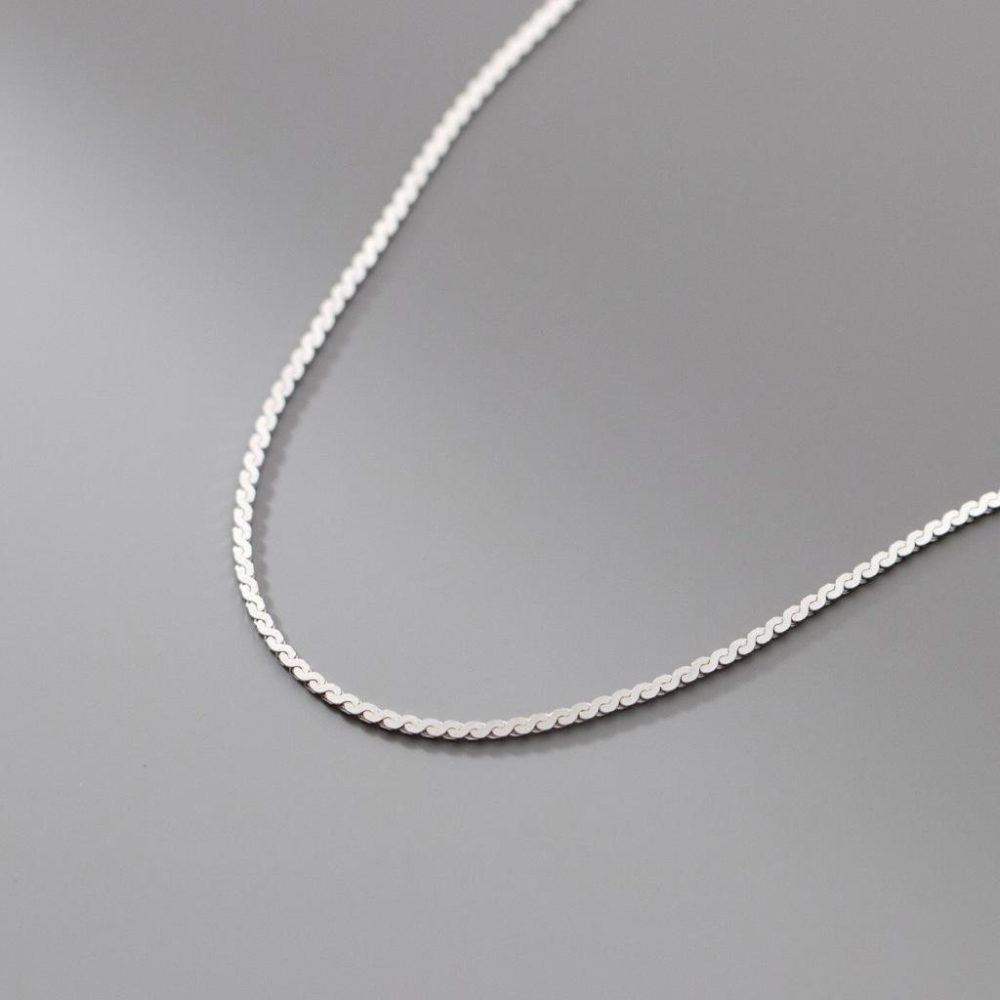 《真愛鍊Cherish》S925通體純銀項鍊  用S組合的雙股鏈子 精緻時尚 特別造型 簡約貴氣-細節圖4