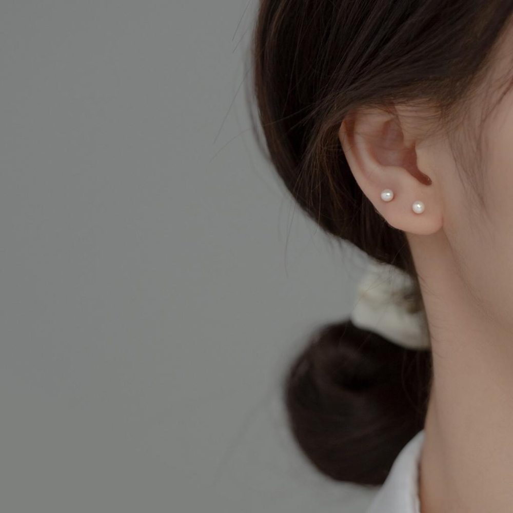 《真愛鍊Cherish 》天然淡水珠S925通體純銀耳環 日常上班 生日約會 氣質 多耳洞-細節圖3