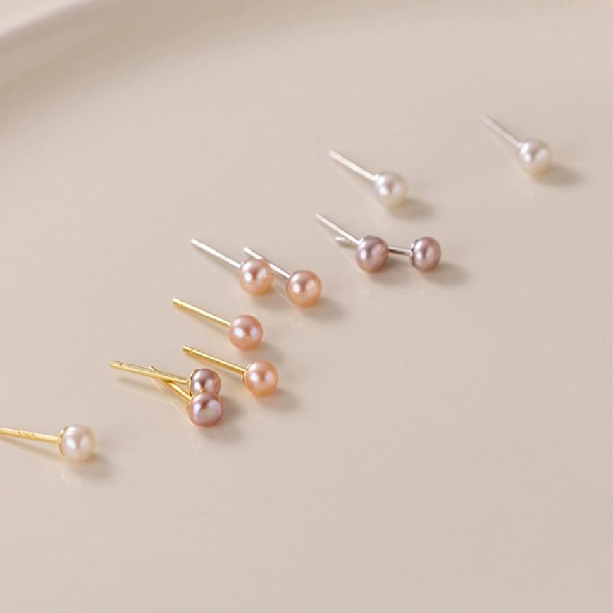 《真愛鍊Cherish 》天然淡水珠S925通體純銀耳環 日常上班 生日約會 氣質 多耳洞-細節圖5