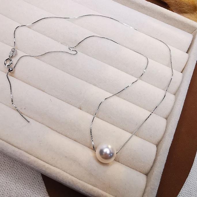 《真愛鍊Cherish 》S925通體純銀水晶珍珠項鍊 施家人造珍珠項鍊 優雅時尚流行 銀樓銀飾-細節圖5