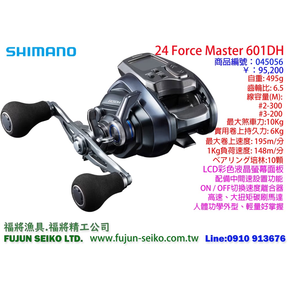 【福將漁具】Shimano電動捲線器 Force Master 600 / 601系列-細節圖3