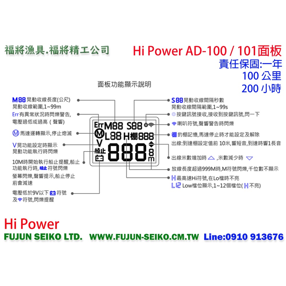【福將漁具】Hi Power電動捲線器 IC面板-細節圖3