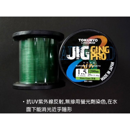 【福將漁具】JIGGING PRO X8 PE線 8股 1200m SI矽塗層PE線-細節圖4