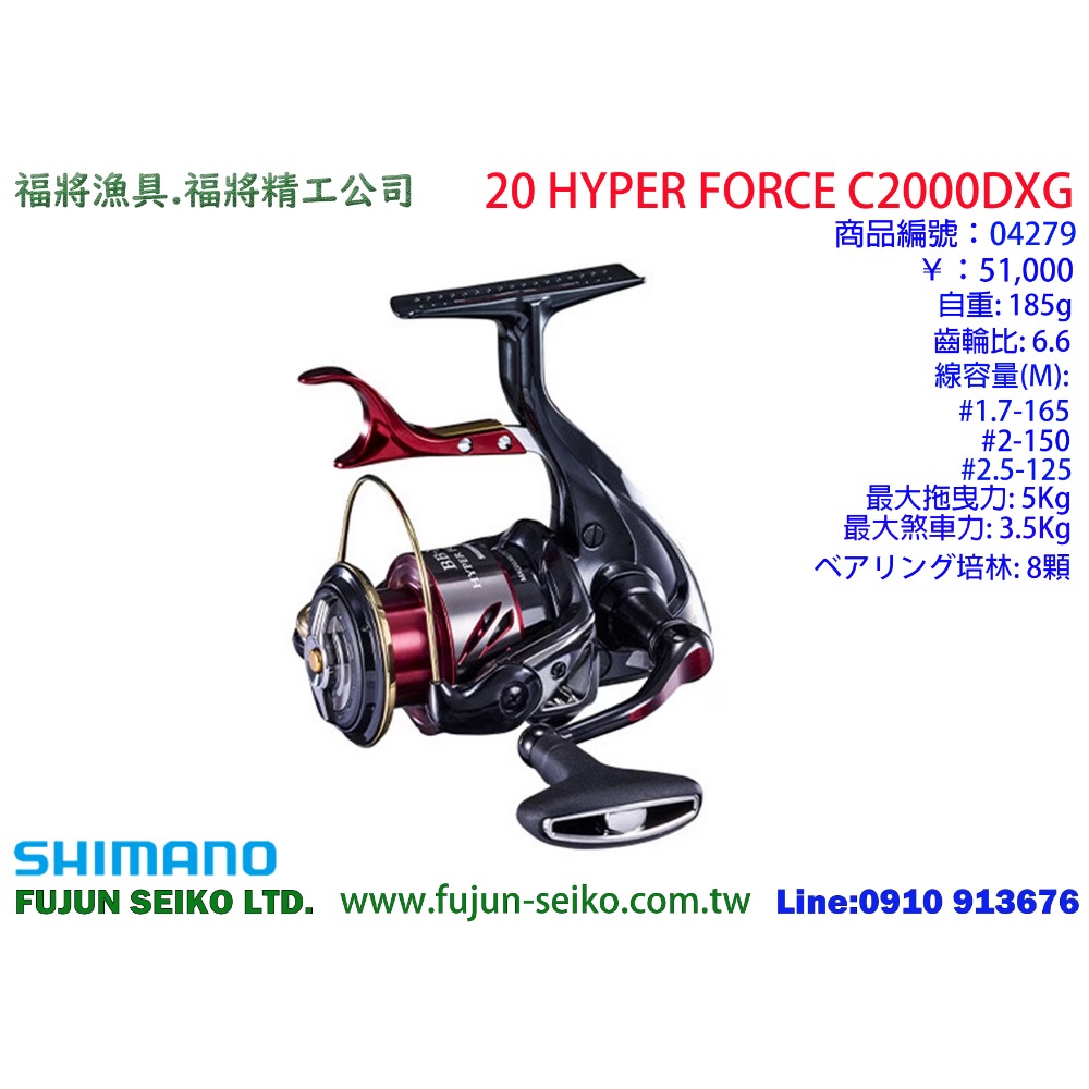 【福將漁具】Shimano手煞車捲線器 BBX HYPER FORCE 系列-規格圖10