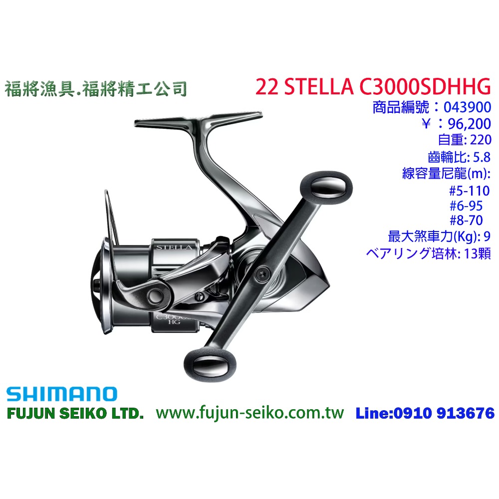 【福將漁具】Shimano紡車捲線器 22 STELLA  系列-規格圖5