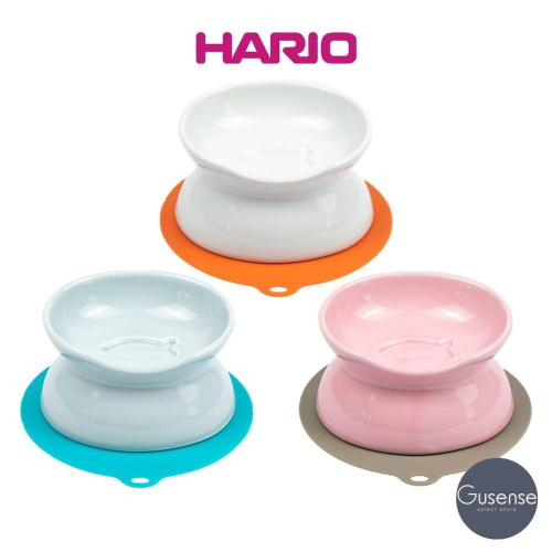 HARIO 貓咪專用雙面磁碗 白色/天空藍/櫻花粉 PTS-NYD Gusense Select 現貨