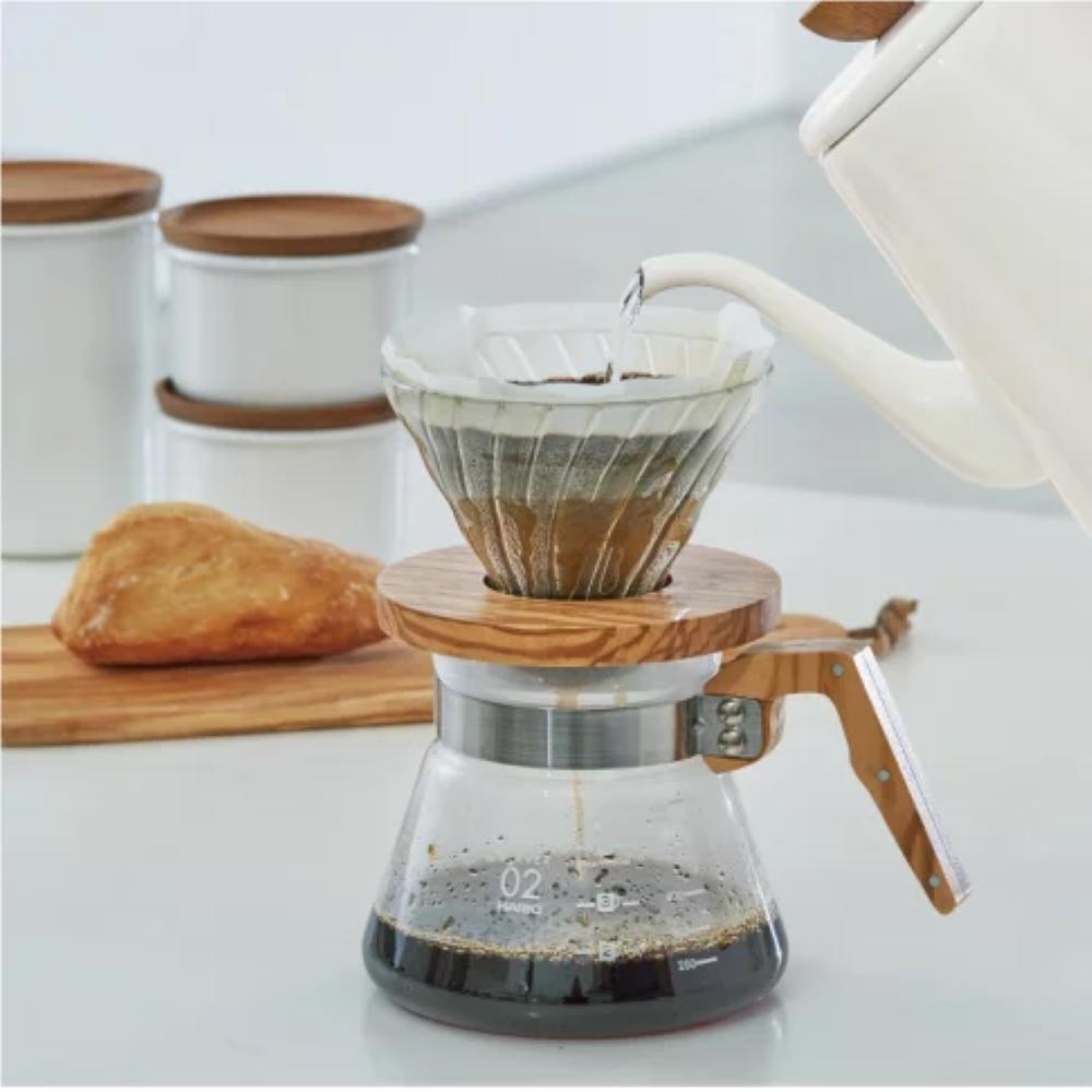 HARIO V60橄欖木玻璃濾杯咖啡壺組 Gusense Select 現貨-細節圖3