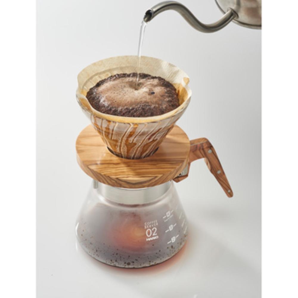 HARIO V60橄欖木玻璃濾杯咖啡壺組 Gusense Select 現貨-細節圖4