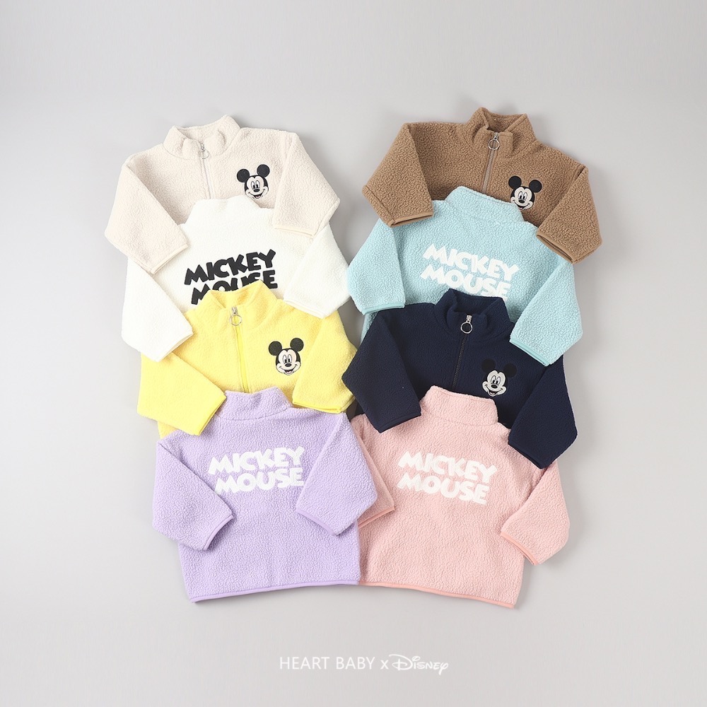 韓國童裝🇰🇷 HeartBaby 米奇絨布夾克（S~2XL）-細節圖3