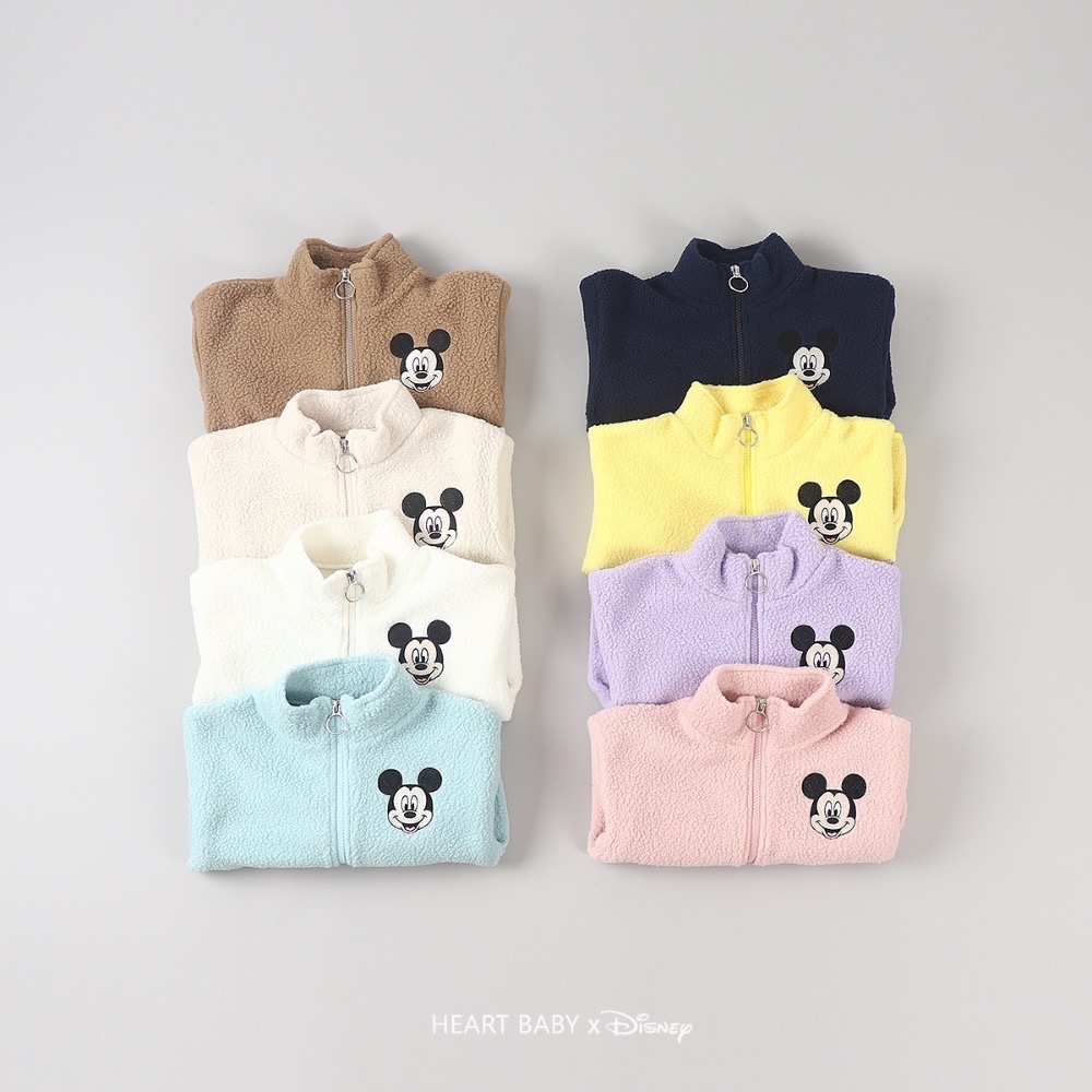 韓國童裝🇰🇷 HeartBaby 米奇絨布夾克（S~2XL）-細節圖4