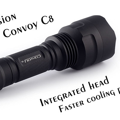 Convoy C8+ CREE XML2 強光充電遠射18650手電筒 (18650 x1 ) 白光-細節圖2