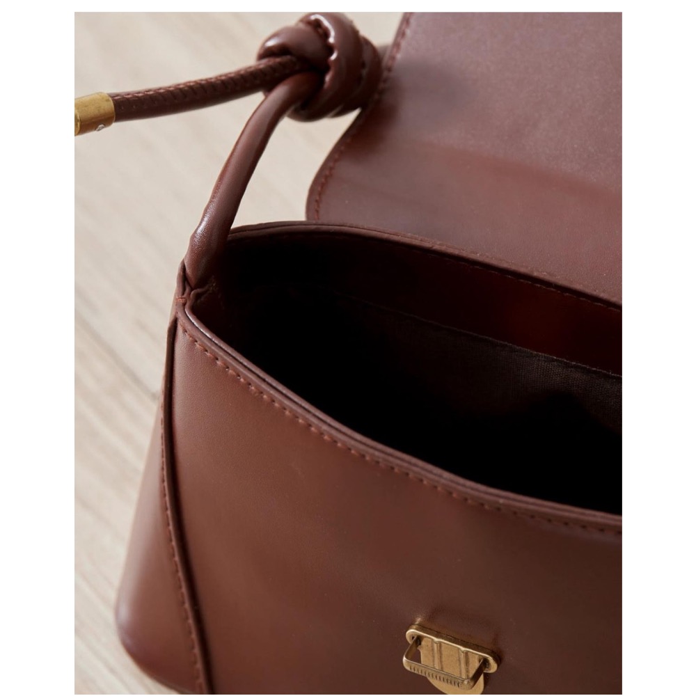 全新 corban 法式單肩包 咖啡 復古質感 肩背 手提 腋下包 單肩包 女包 肩背包 斜背包 斜跨包 休閒包 手提包-細節圖2