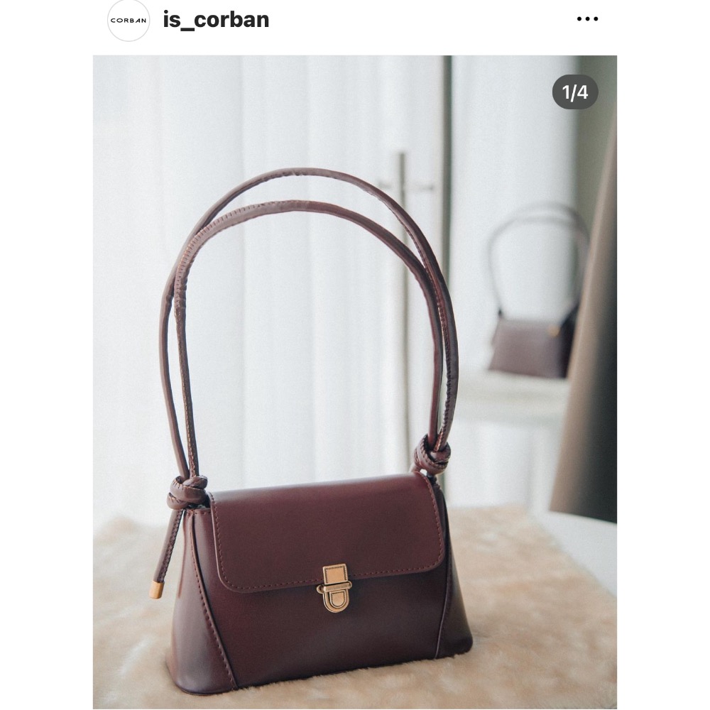 全新 corban 法式單肩包 咖啡 復古質感 肩背 手提 腋下包 單肩包 女包 肩背包 斜背包 斜跨包 休閒包 手提包-細節圖3