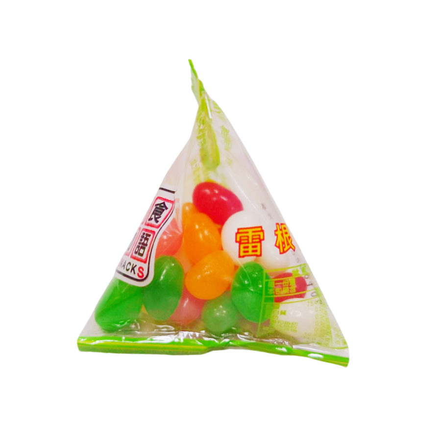 粽包雷根糖 600g 約26包 雷根軟糖 三角包糖果-細節圖2