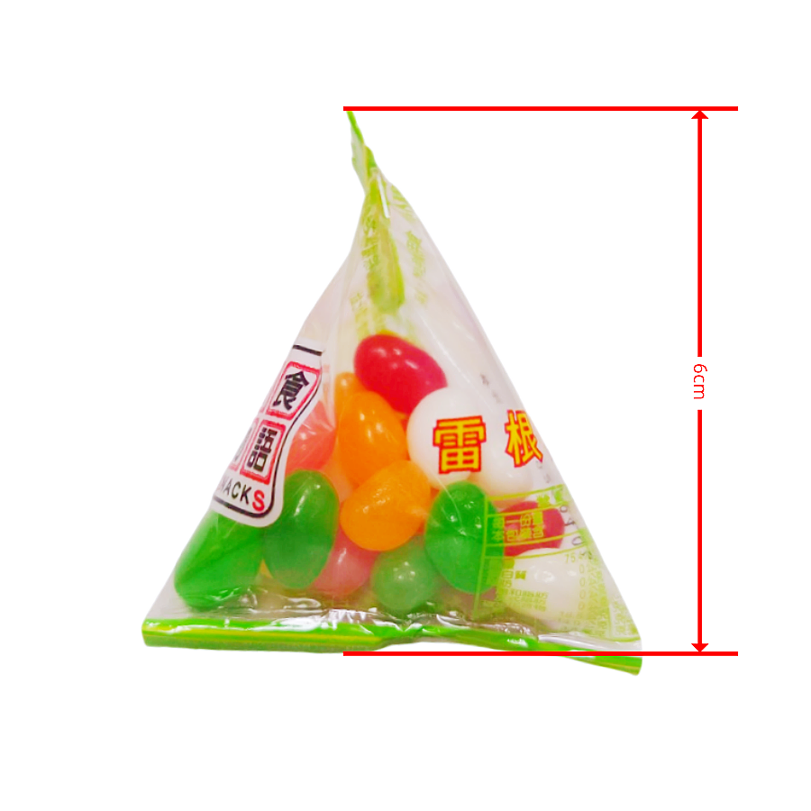 粽包雷根糖 600g 約26包 雷根軟糖 三角包糖果-細節圖3