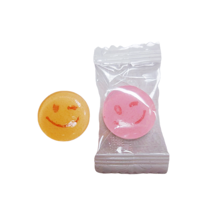 微笑水果風味糖 1kg 約280顆 水果風味硬糖 微笑圖案-細節圖2