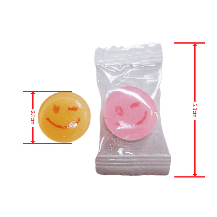 微笑水果風味糖 1kg 約280顆 水果風味硬糖 微笑圖案-細節圖3