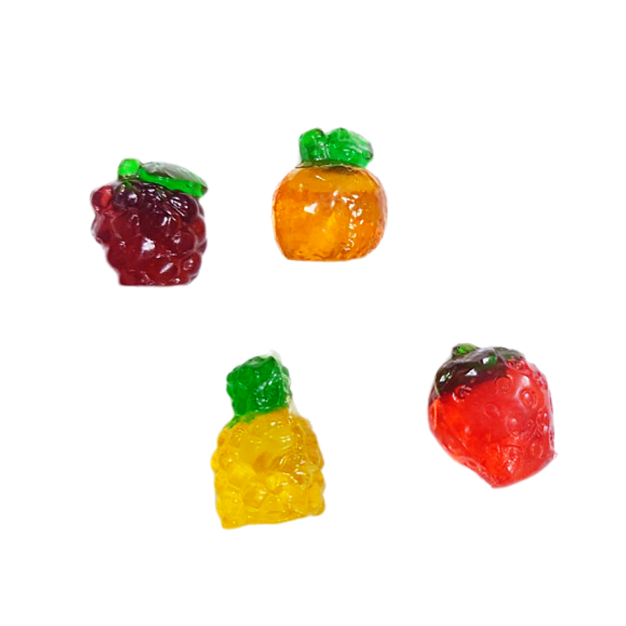 水果QQ軟糖600公克 水果造型軟糖 水果軟糖 鳳梨 橘子 葡萄 草莓-細節圖2