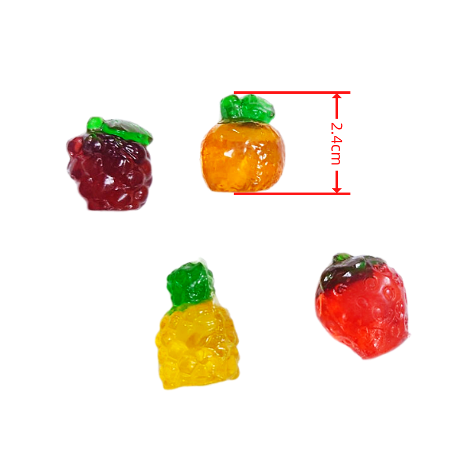 水果QQ軟糖600公克 水果造型軟糖 水果軟糖 鳳梨 橘子 葡萄 草莓-細節圖3