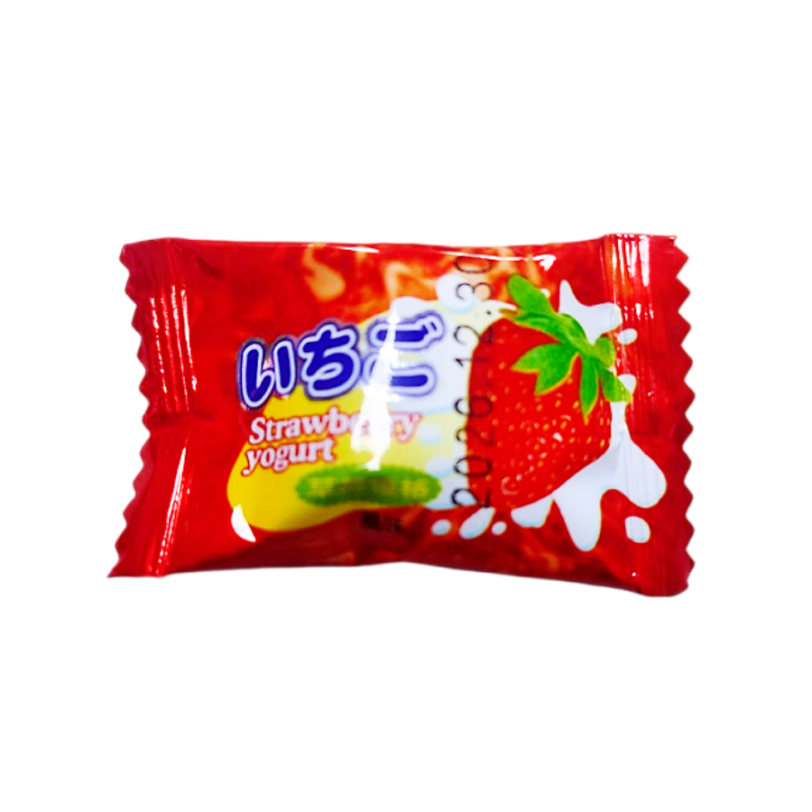 草莓優格風味糖 600g 約100顆 草莓優格味 硬糖-細節圖2