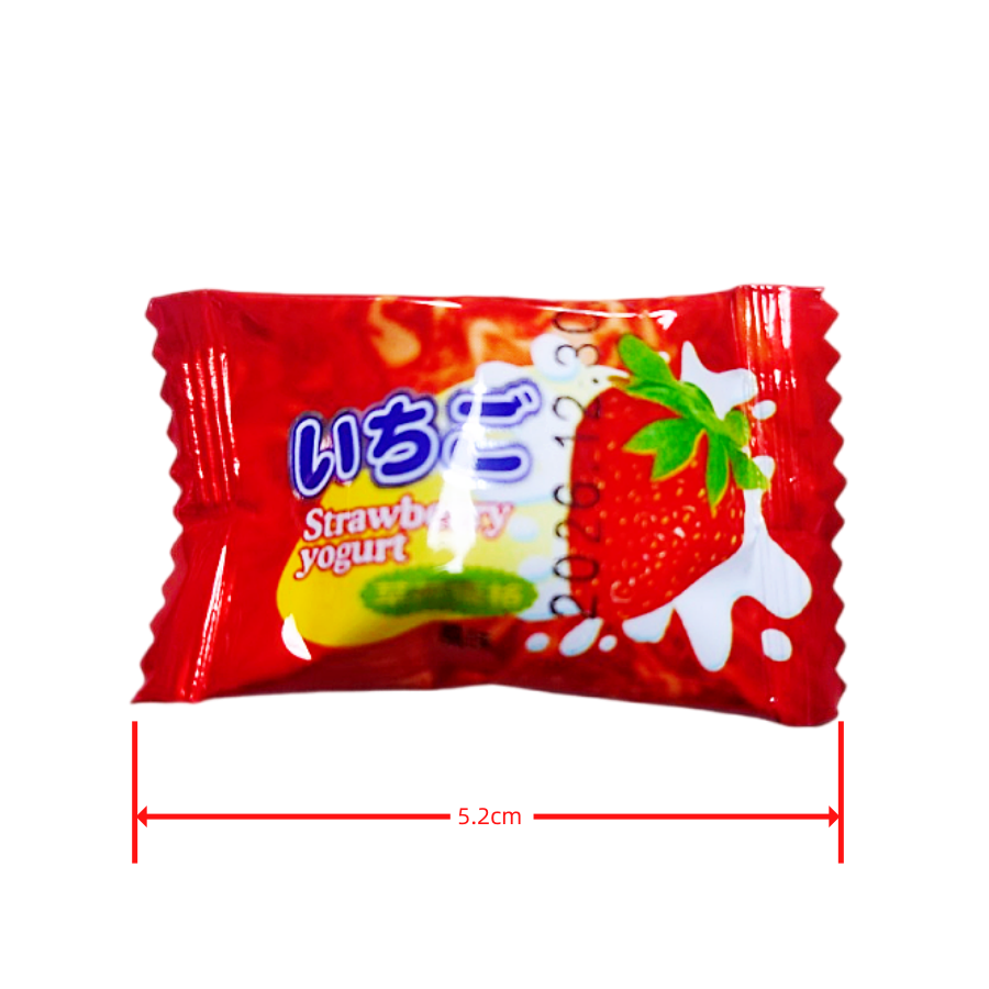 草莓優格風味糖 600g 約100顆 草莓優格味 硬糖-細節圖3