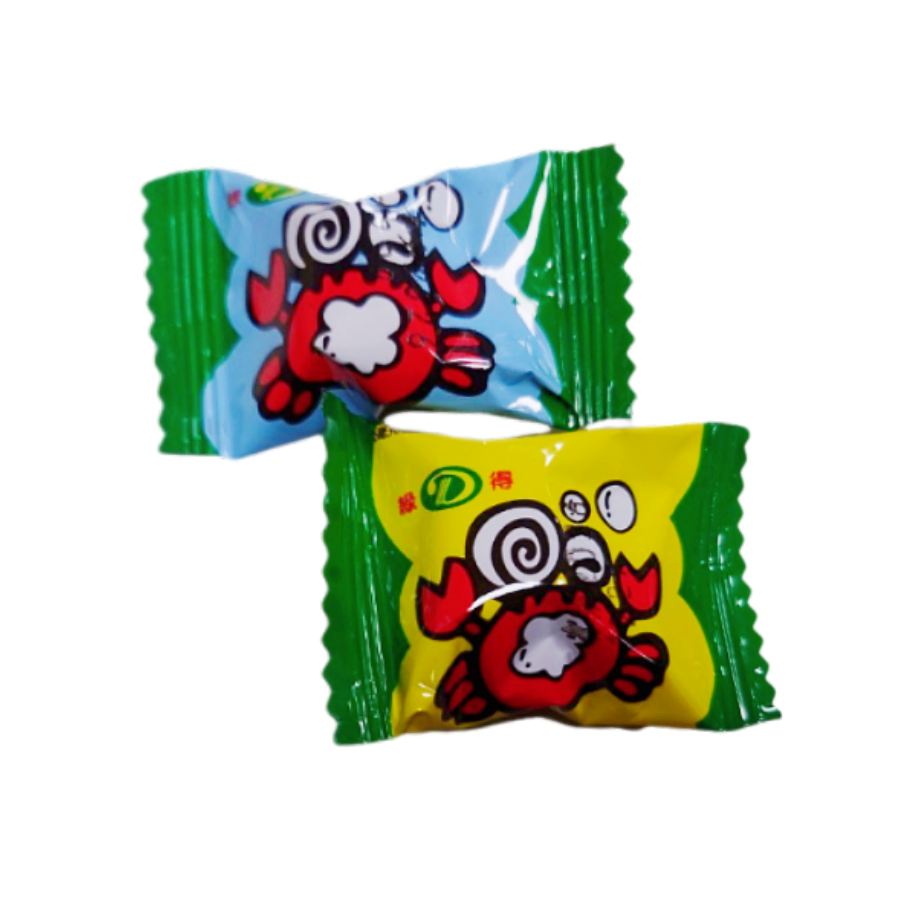 螃蟹糖600公克 水果糖 炮炮樂 綠得  硬糖 回憶古早味糖果 不挑色-細節圖2