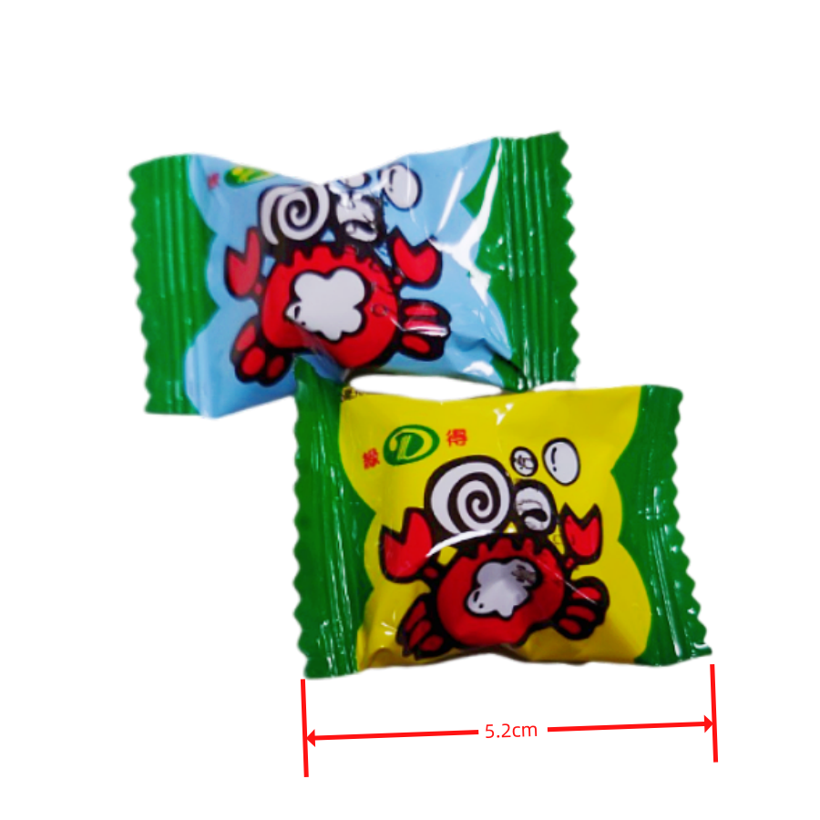 螃蟹糖600公克 水果糖 炮炮樂 綠得  硬糖 回憶古早味糖果 不挑色-細節圖3