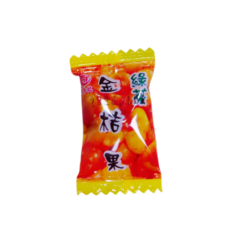 綠茶金桔果300公克 綠茶 金桔果 金棗 喉糖 方形喉糖 單包裝-細節圖2