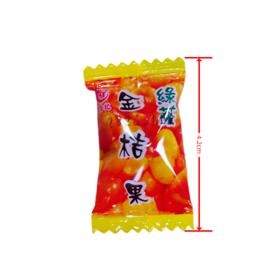 綠茶金桔果300公克 綠茶 金桔果 金棗 喉糖 方形喉糖 單包裝-細節圖3