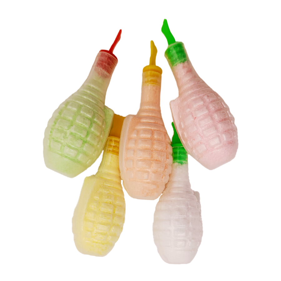 酸糖果粉一桶240顆 手榴彈造型糖粉 糖果 糖粉 玩具+糖果-細節圖2