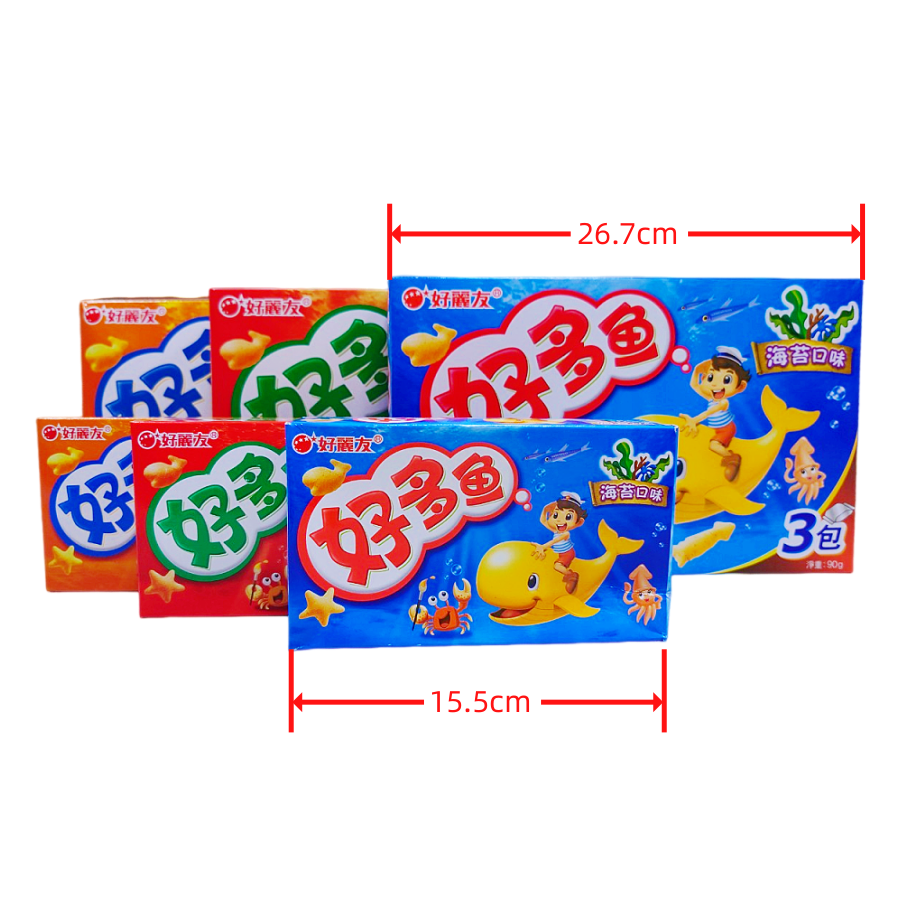 好麗友好多魚餅乾 烤蝦口味 海苔口味 烤雞口味 海洋造型餅乾-細節圖2